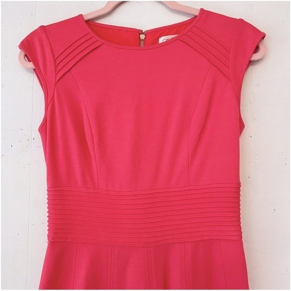 Elizabeth J Fit and Flare Dress with Pintuck Waistband Size 6 - Picture 2 of 8